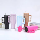40Oz Tumbler with Handle and Straw Lid Insulated Cup Reusable Stainless Steel Water Bottle Travel Mug