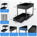 Under Sink Organizer 2 Tier Bathroom Cabinet Organizer with Sliding Basket