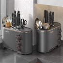 Multi Functional Kitchen Knives Storage Rack Seasoning Storage Box Forks Spoons Tableware Basket