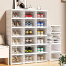 Foldable Shoe Box Transparent Dustproof Footwear Organizers Stackable Sneakers Shoes Storage Box 