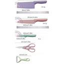 Plys-Kitchen Knife Set of 5 Pieces, Household Tool Combination, Wheat Straw Handle, Stainless Steel Knife Set