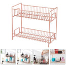 Dual- Layer Storage Rack Polymer Clay Charms for Nails Shelves Sundries Holder Shelf Desktop Iron Cosmetics Organizer