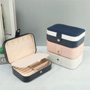 Double-Layer Jewelry Storage Box Portable Travel Jewelry Holder Organizer Storage Display Ring Necklace Stand for Jewelry