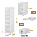 6 Layers Shoes Box Foldable Dustproof High-Top Cabinet Transparent Sneaker Shoe Storage Organizers Box Stackable Shoe Rack Shelf