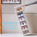 6 Layers Shoes Box Foldable Dustproof High-Top Cabinet Transparent Sneaker Shoe Storage Organizers Box Stackable Shoe Rack Shelf