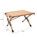 60CM Outdoor Camping  Egg Roll Table Beech Solid Wood Outdoor Foldable Easy-carry Beech Table