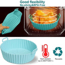 Silicone Basket Pot Tray Airfryer Liner for Air Fryer Reusable Container Accessories Pan Baking Mold Protector Kitchen Gadgets