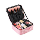 Multi-Compartment Cosmetic Bag with Detachable Division Portable Travel Cosmetic Case