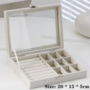 Earrings Storage Box Jewelry Dustproof Jewelry Box Ear Clip Earrings Ear Line Finishing Small Jewelry Box with Lid