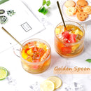 4Pcs14Oz Embossed Glass Cups Transparent with Spoons Overnight Oats Cup with Bamboo Lids