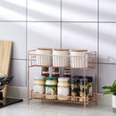 Dual- Layer Storage Rack Polymer Clay Charms for Nails Shelves Sundries Holder Shelf Desktop Iron Cosmetics Organizer