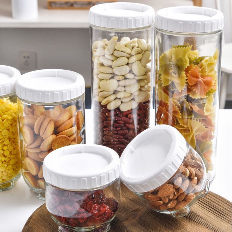 Stackable Interlock Food Glass Storage Bottle