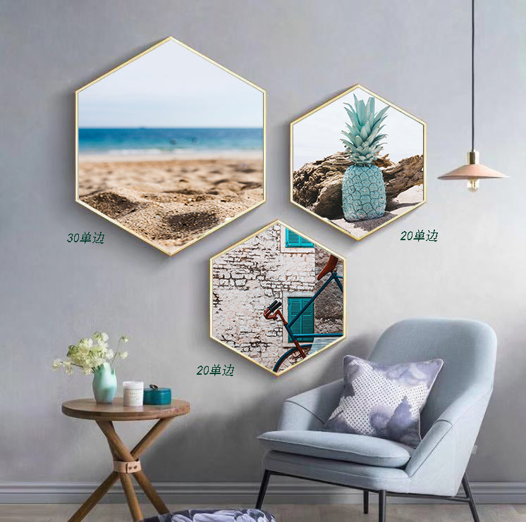 3pcs Hexagon Wall Decorative Frame