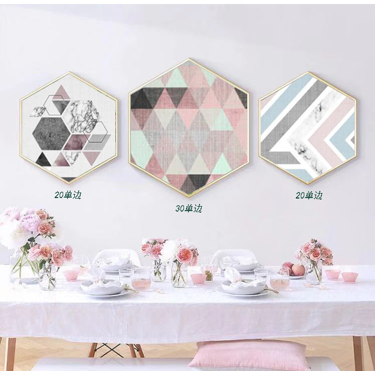 3pcs Hexagon Wall Decorative Frame