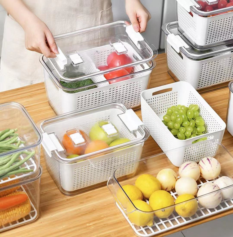 2 in 1 Multifunctional Refrigerator Fruits and Vegetable Storage Container