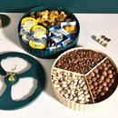Nordic Style Dried Fruit Tray Double Layer Modern Candy Snack Box with Lid