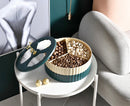 Nordic Style Dried Fruit Tray Double Layer Modern Candy Snack Box with Lid