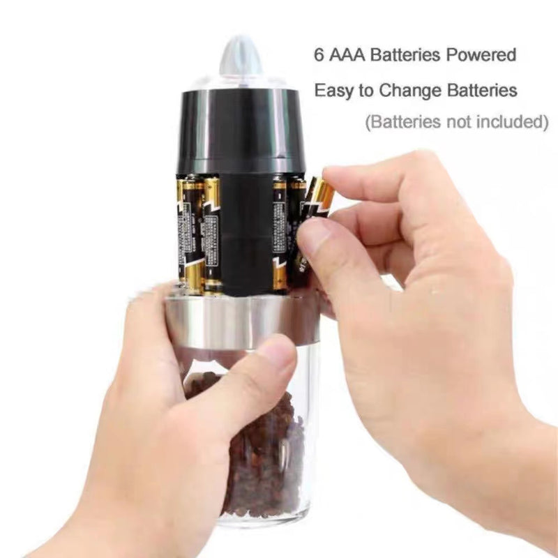 Adjustable Coarseness Gravity Electric LED Salt and Pepper Grinder