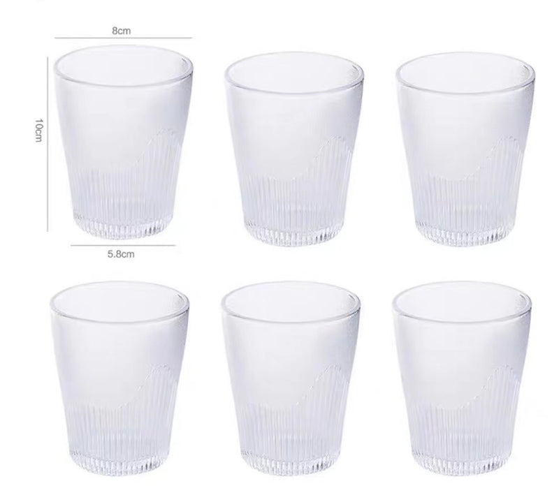 Bailock Simple Lead-Free Water Glass Tumbler - Set of 6 - 275ml