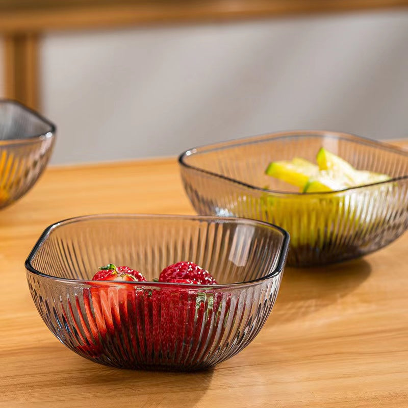Bailock Lead-Free Glass Bowl Salad Bowl Cereal & Dessert Bowl - Set of 6