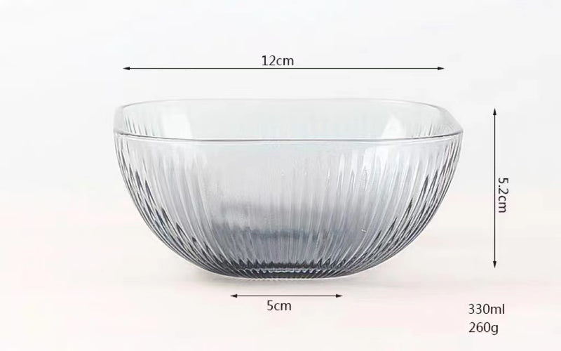 Bailock Lead-Free Glass Bowl Salad Bowl Cereal & Dessert Bowl - Set of 6