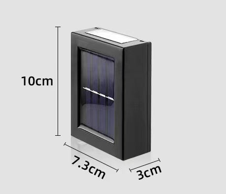 Solar LED Wall Outdoor Waterproof Garden Wall Lamp, Pack of 2