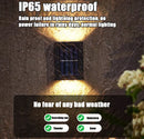 Solar LED Wall Outdoor Waterproof Garden Wall Lamp, Pack of 2