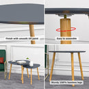 Modern Grey Nesting Coffee End Tables - 2 Pieces - Round and Oval Coffee Table
