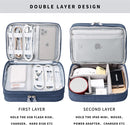 Waterproof Double Layer Electronics Cable Tablet Travel Organizer Bag