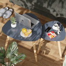 Modern Grey Nesting Coffee End Tables - 2 Pieces - Round and Oval Coffee Table