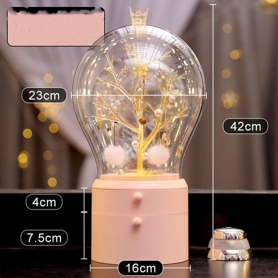 Chic Jewelry Organization Kawaii Fairy Tale Lightbulb Cute Jewelry Display Box