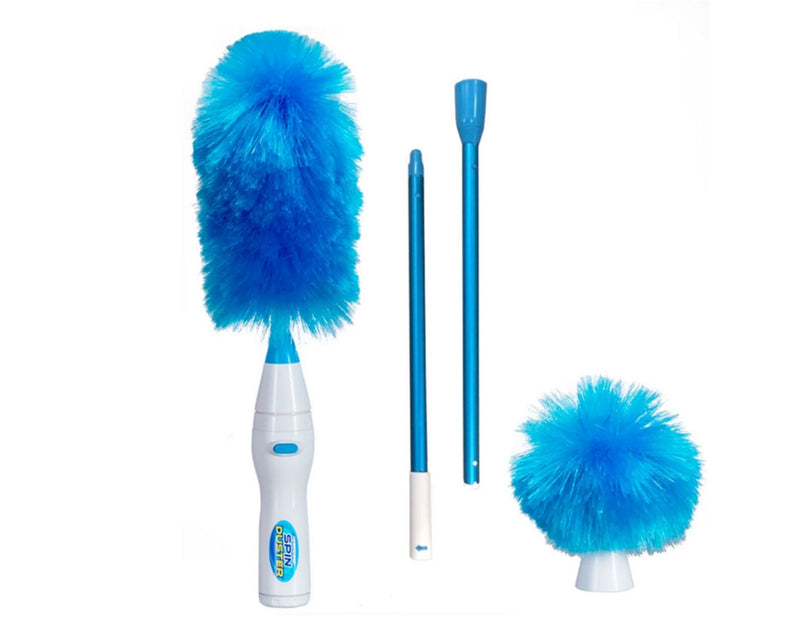 Multi-Use Motorized One-Button Operation Spin Duster with Extension