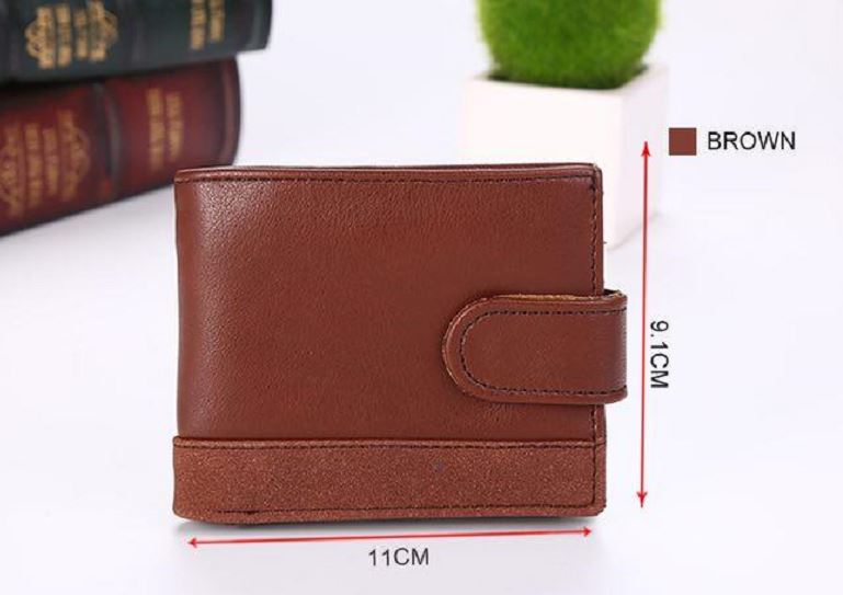 Men's Wallet With Classic Suede Edge