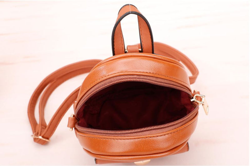 Mini Backpack Soft PU Leather Anti Theft