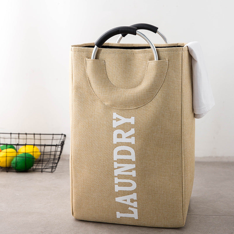 Collapsible Laundry Bag With Aluminum Ring Handle Home Laundry Hamper