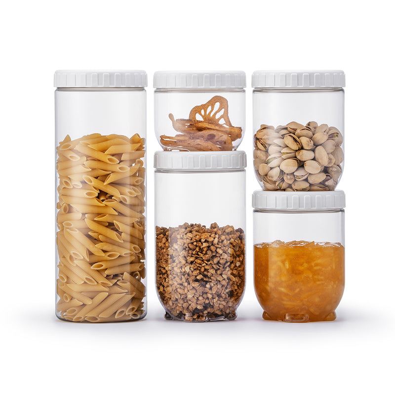 Stackable Interlock Food Glass Storage Bottle