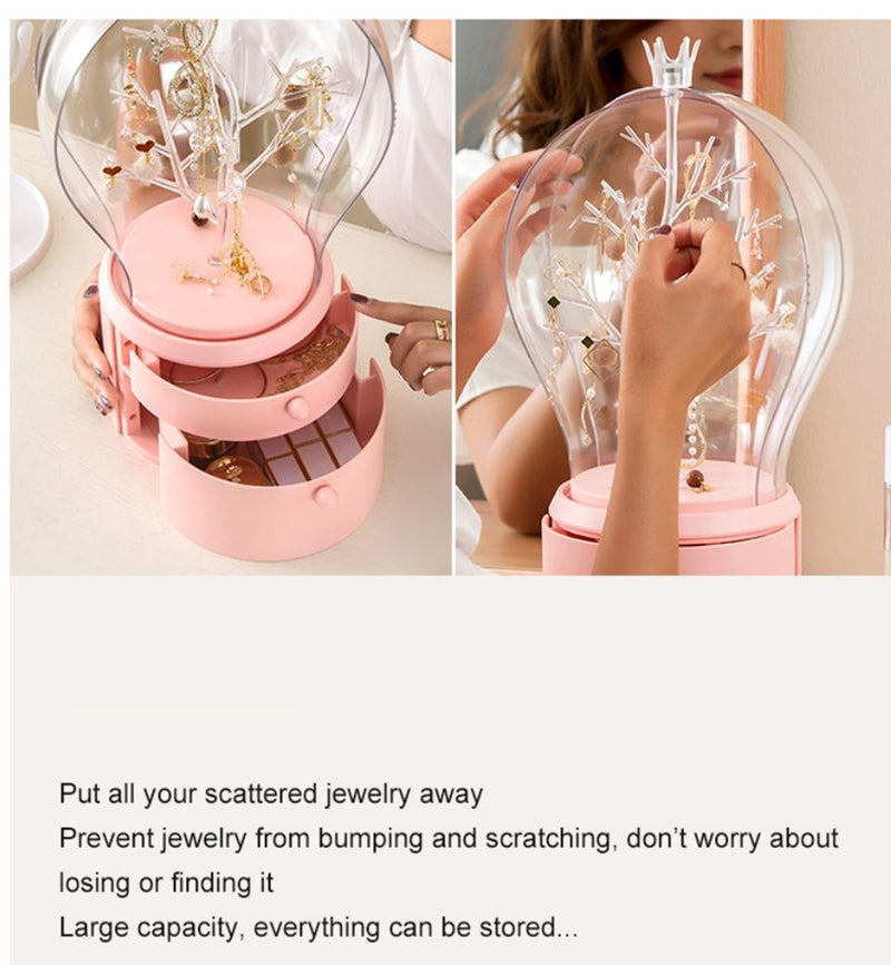 Chic Jewelry Organization Kawaii Fairy Tale Lightbulb Cute Jewelry Display Box