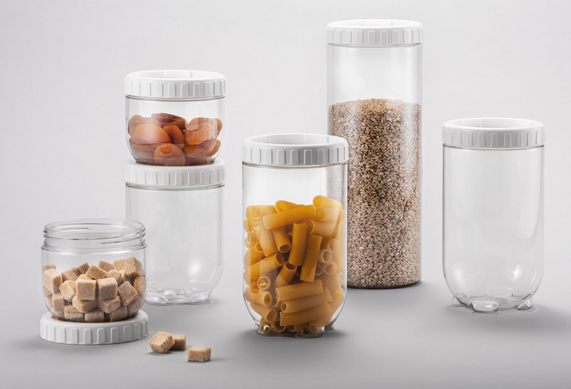 Stackable Interlock Food Glass Storage Bottle