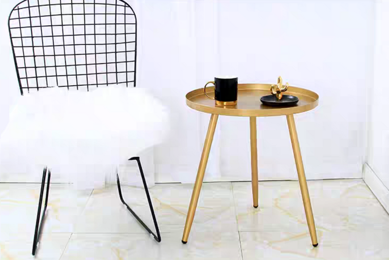 Gold Contemporary Style Coffee Table Side Table