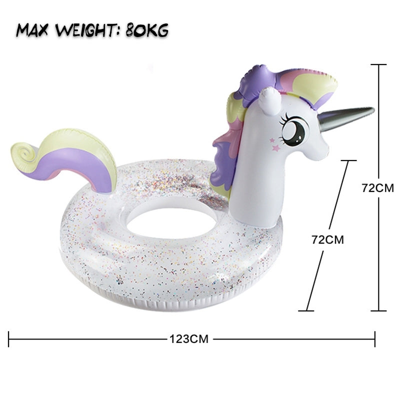 Inflatable Sparkly Unicorn Swim Ring