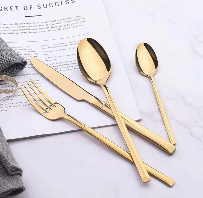 4Pcs/set Cutlery Set Stainless Steel Dinnerware