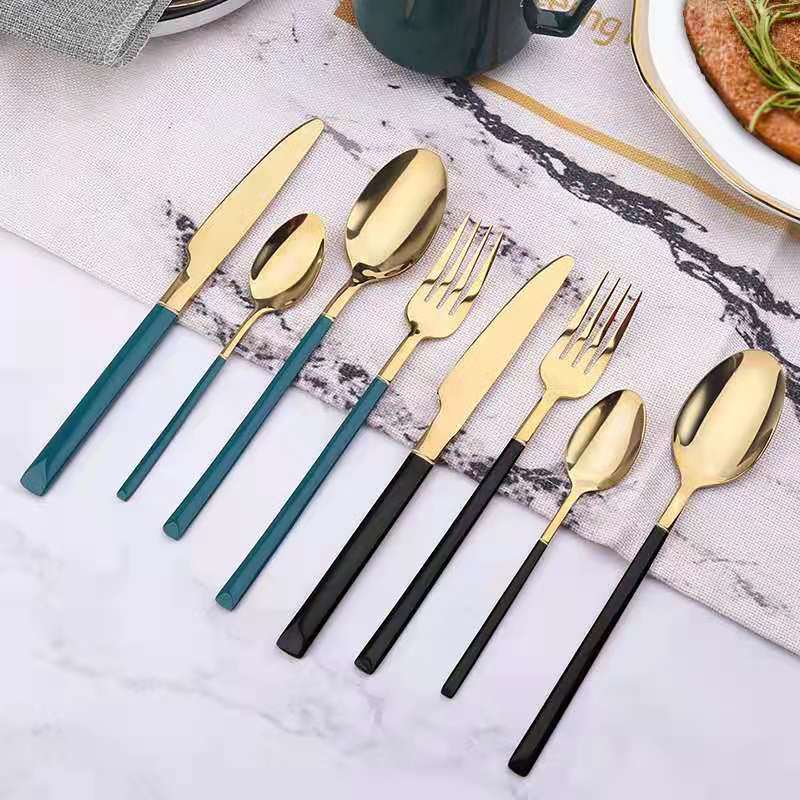 4Pcs/set Cutlery Set Stainless Steel Dinnerware