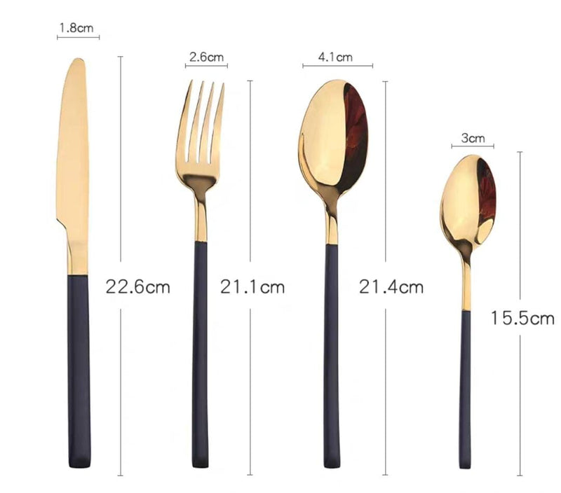 4Pcs/set Cutlery Set Stainless Steel Dinnerware