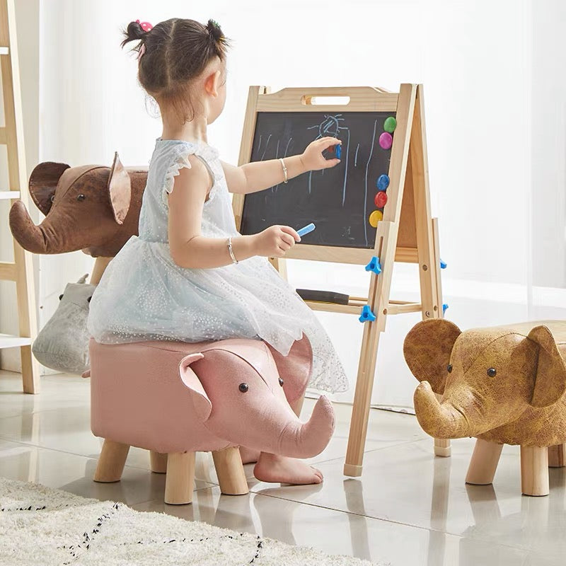 Kids Ottoman Animal Footrest Stool 30CM