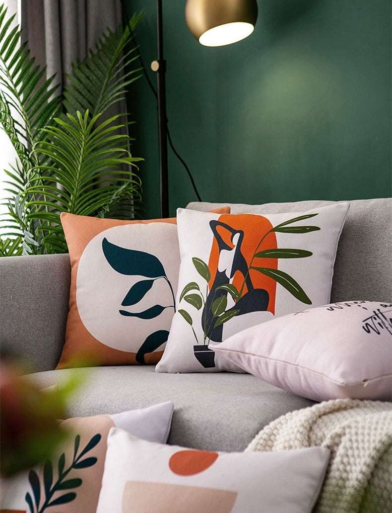 Letter Print Polyester Home Decor Cushion Throw e Sofa Cushion INS Style