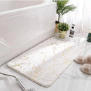 Ultra Soft Non-Slip Marble Pattern Bathroom Mat Floor Absorbent Shower Rug