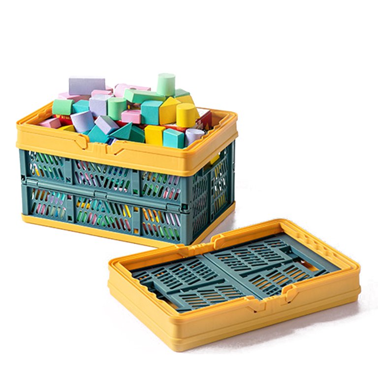 Plastic Drawer Organizer Collapsible Storage Boxes Crate Picnic Basket 45CM