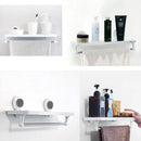 Non-Drilling Bathroom Shelf Vanity Storage Towel Rack