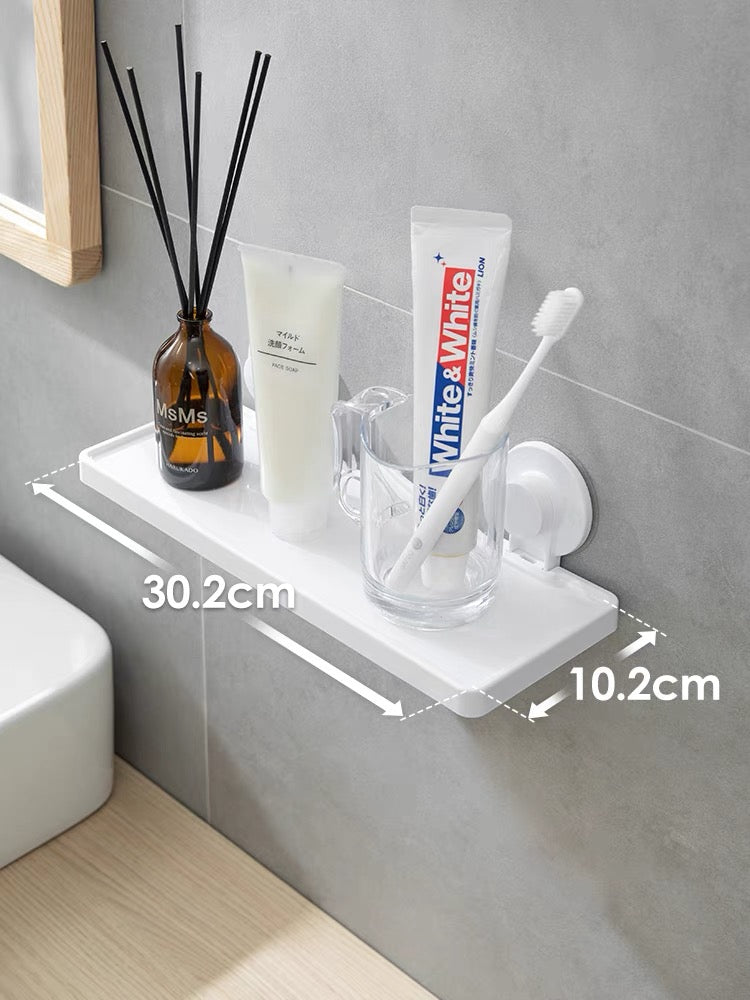 Non-Drilling Bathroom Shelf Vanity Storage Towel Rack