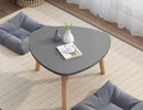 Modern Grey Nesting Coffee End Tables - 2 Pieces - Round and Oval Coffee Table